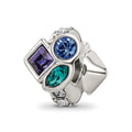 Sterling Silver Reflections Crystals Bead, 10.91 x 10.91 mm, 2.08 g