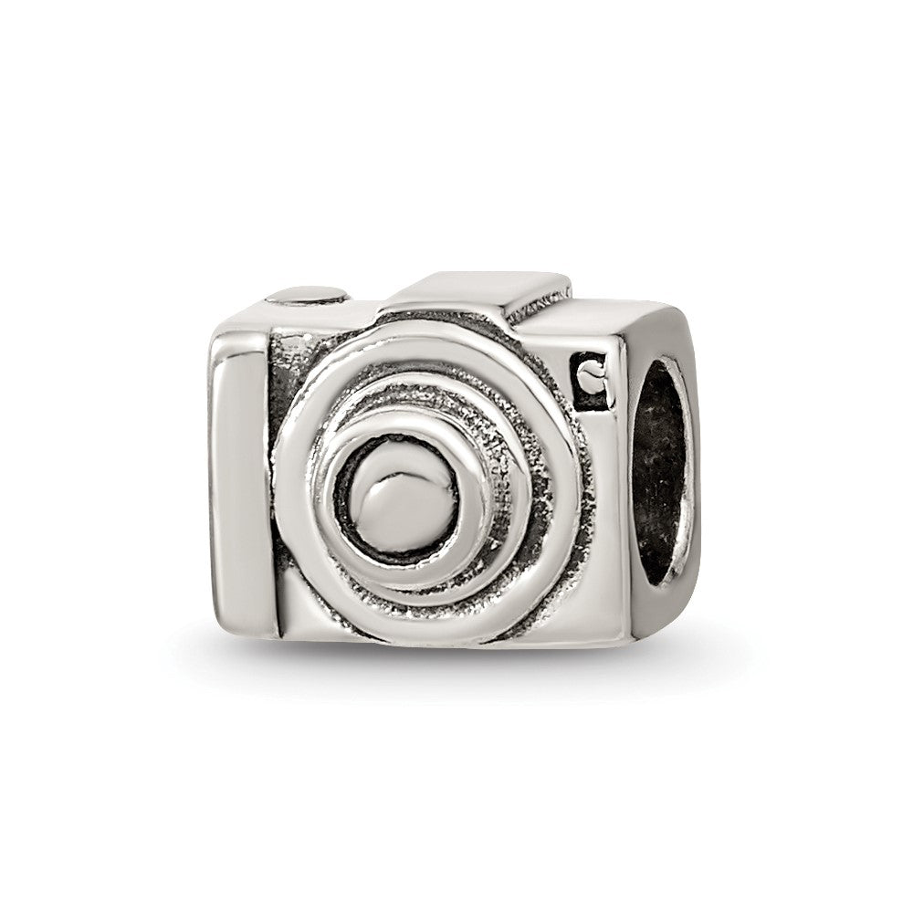 Sterling Silver Reflections Camera Bead, 7.27 x 8.18 mm