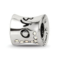 Sterling Silver Reflections Crystal Love Bead, 9.09 x 10 mm