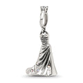 Sterling Silver Reflections Crystals Wedding Dress Bead, 24.55 x 9.09 mm