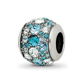 Sterling Silver Reflections Crystal Seaside Bead, 10 x 8.18 mm