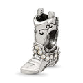 Sterling Silver Reflections Crystals Boot Bead, 12.73 x 11.82 mm