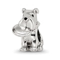 Sterling Silver Reflections Dog With Flying Disc Bead, 13.64 x 8.18 mm