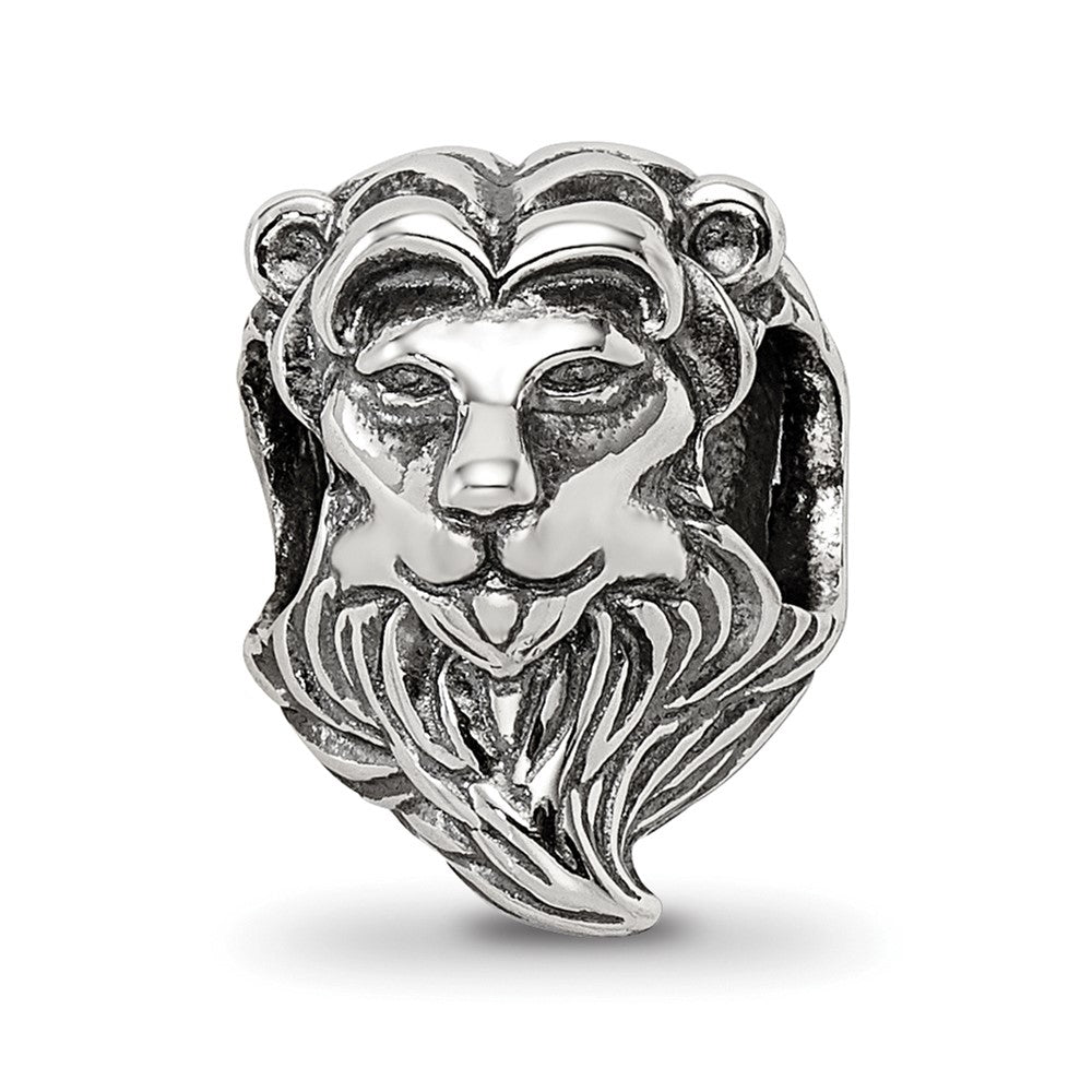 Sterling Silver Reflections Lion Bead, 13.64 x 8.18 mm