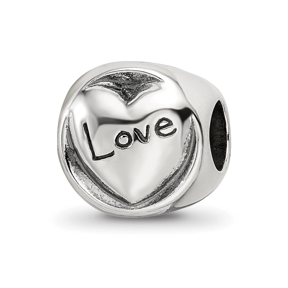 Sterling Silver Reflections Faith Hope Love Trilogy Bead, 10 x 10 mm