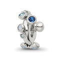 Sterling Silver Reflections Crystal Bubble Spacer Bead, 11.82 x 7.27 mm