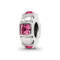 Sterling Silver Reflections Crystal Squares/Dots Bead, 10.91 x 3.64 mm