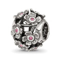 Sterling Silver Reflections Crystal Blossoms Bead, 11.82 x 10 mm