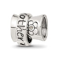 Sterling Silver Reflections Crystals Mother Spinner Bead, 10 x 10 mm