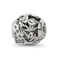 Sterling Silver Reflections Crystals New York Collage Bead, 10 x 10 mm