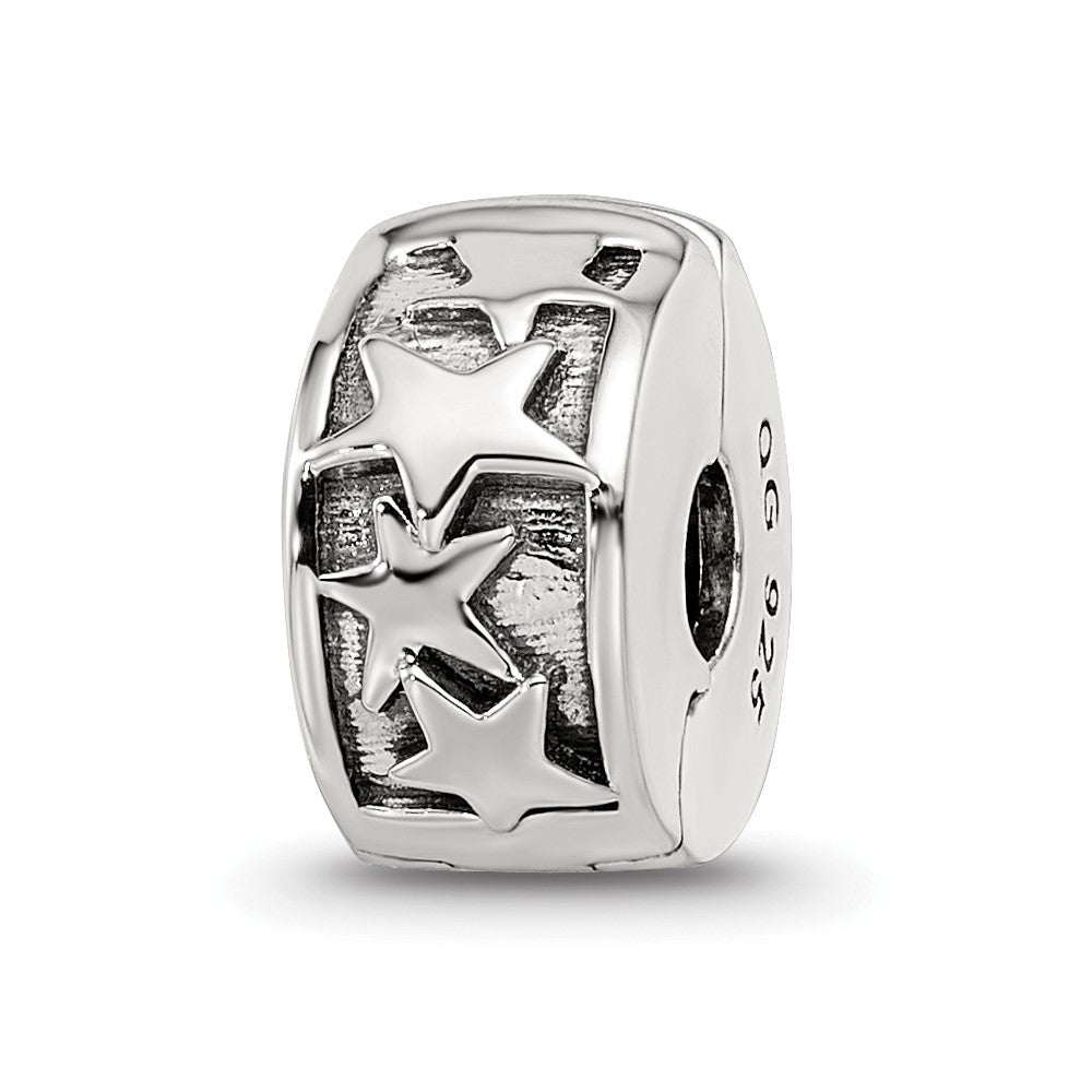 Sterling Silver Reflections Shooting Stars Clip Bead, 10.91 x 5.45 mm
