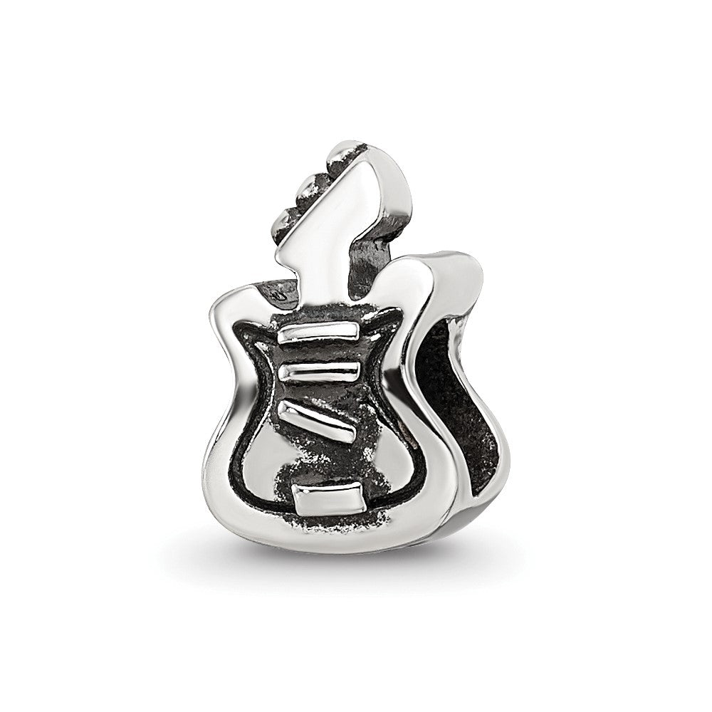Sterling Silver Reflections Guitar Bead, 10.91 x 8.18 mm