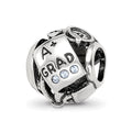 Sterling Silver Reflections Crystals Graduation Bead, 10 x 10 mm