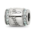 Sterling Silver Reflections Crystal Shoot For The Moon Bead, 9.09 x 11.82 mm