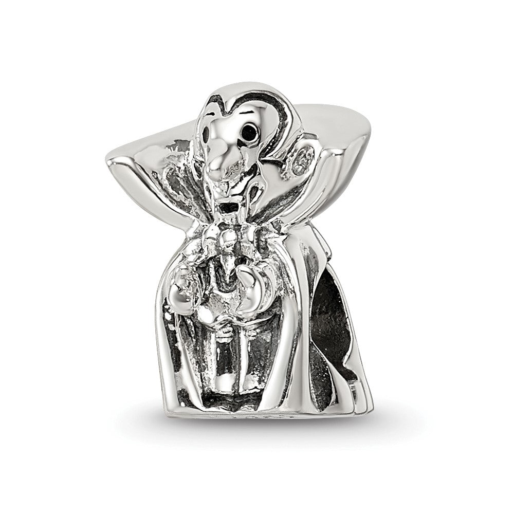 Sterling Silver Reflections Vampire Bead, 13.64 x 9.09 mm