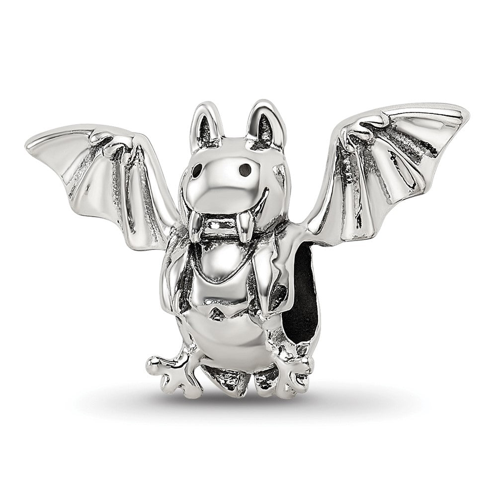 Sterling Silver Reflections Bat Bead, 11.82 x 19.09 mm