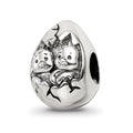 Sterling Silver Reflections Easter Chicks Bead, 11.82 x 9.09 mm