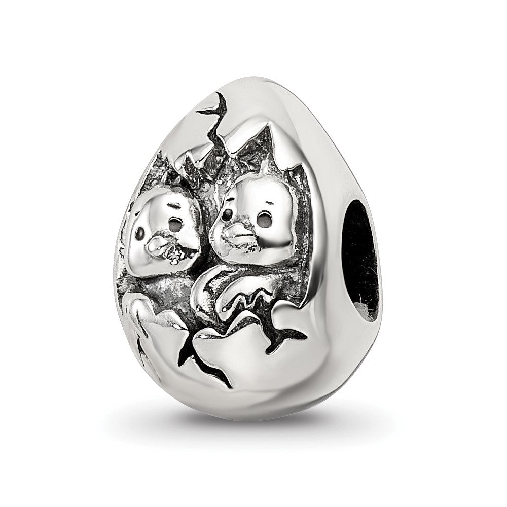 Sterling Silver Reflections Easter Chicks Bead, 11.82 x 9.09 mm