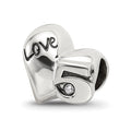 Sterling Silver Reflections Crystals 5th Anniversary Bead, 10.91 x 11.82 mm