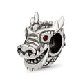 Sterling Silver Reflections Crystal Chinese New Year Dragon Bead, 10 x 7.27 mm