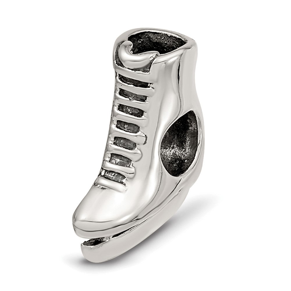 Sterling Silver Reflections Ice Skate Bead, 15.45 x 4.55 mm