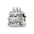 Sterling Silver Reflections Birthday Cake Bead, 10.91 x 9.09 mm