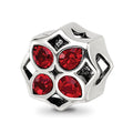 Sterling Silver Reflections Latticewith Crystals Flower Bead, 11.82 x 10.91 mm