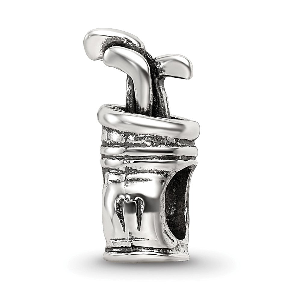 Sterling Silver Reflections Golf Bag Bead, 15.45 x 6.36 mm