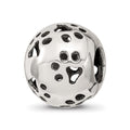 Sterling Silver Reflections Cutout Paw Prints Bead, 11.82 x 10 mm