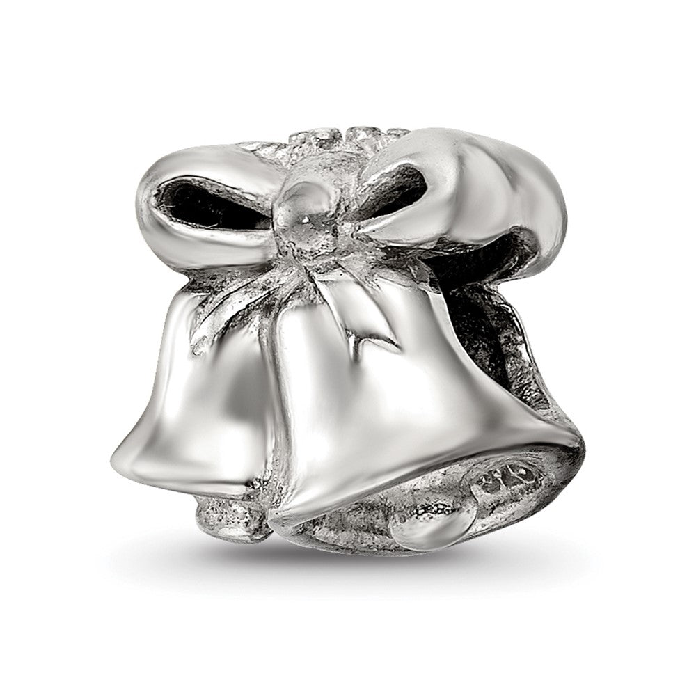 Sterling Silver Reflections Christmas Bells Bead, 10 x 10 mm