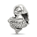 Sterling Silver Reflections Mermaid Bead, 13.64 x 9.09 mm
