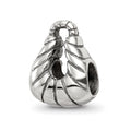Sterling Silver Reflections Striped Handbag Bead, 11.82 x 8.18 mm