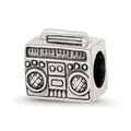Sterling Silver Reflections Boombox Bead, 9.09 x 10 mm