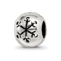 Sterling Silver Reflections Cutout Snowflake Bead, 10 x 8.18 mm