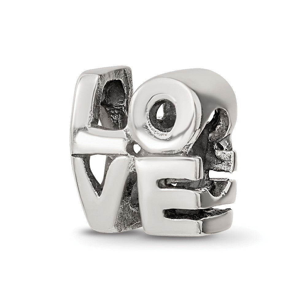 Sterling Silver Reflections LOVE Bead, 10 x 9.09 mm