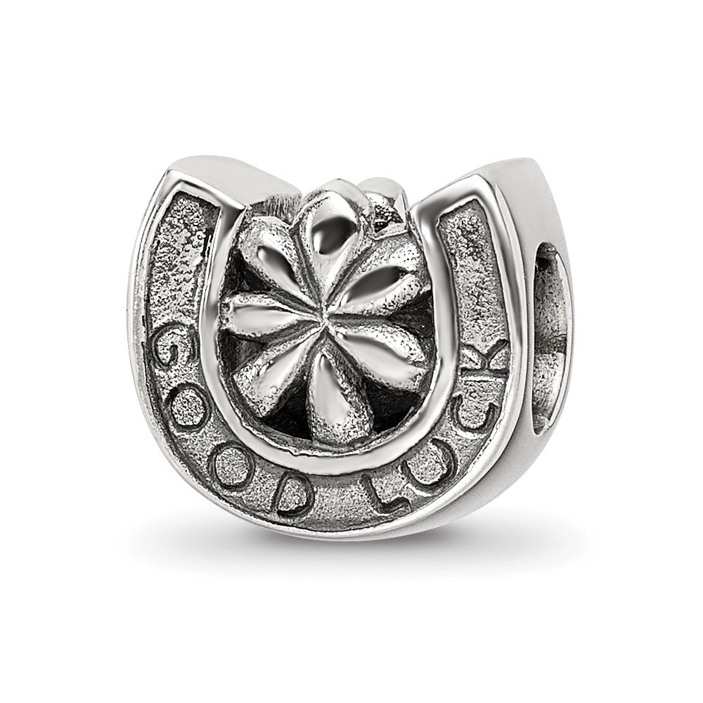 Sterling Silver Reflections Horseshoe Good Luck Bead, 9.09 x 9.09 mm