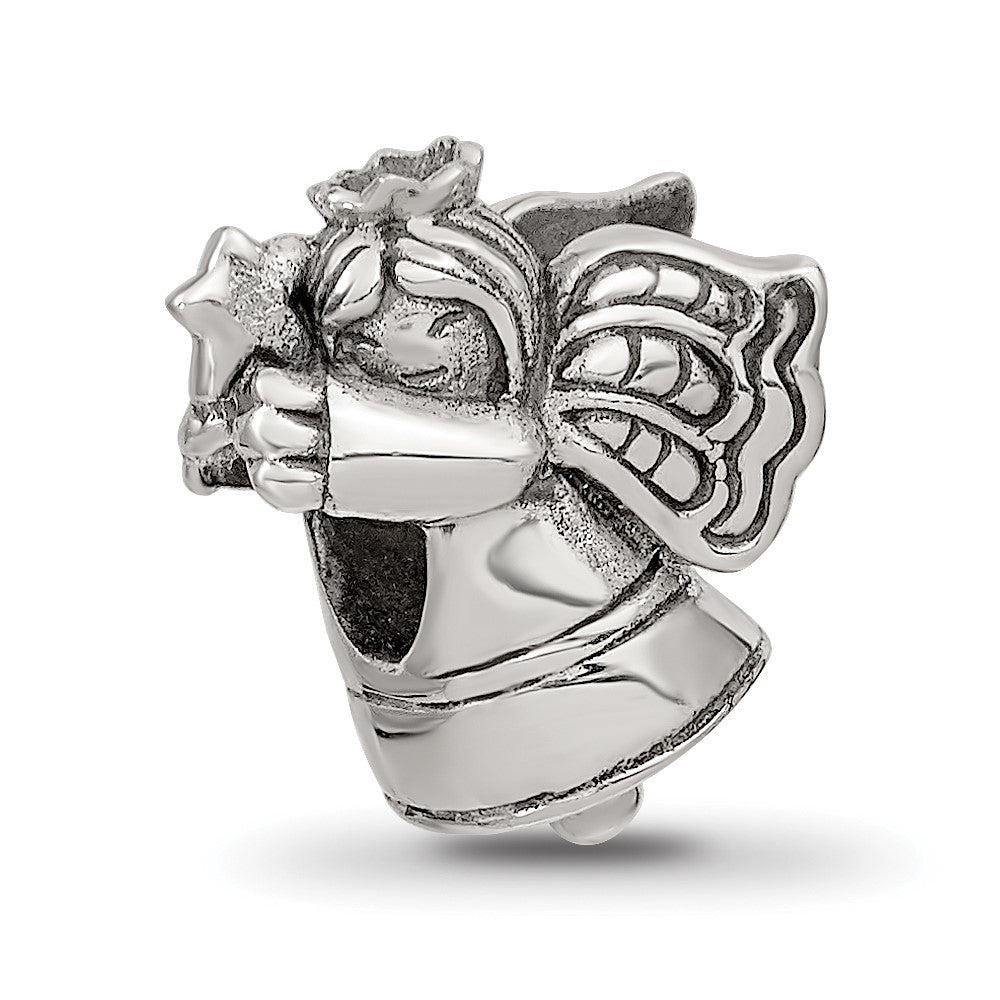 Sterling Silver Reflections Christmas Angel Bead, 12.73 x 10 mm