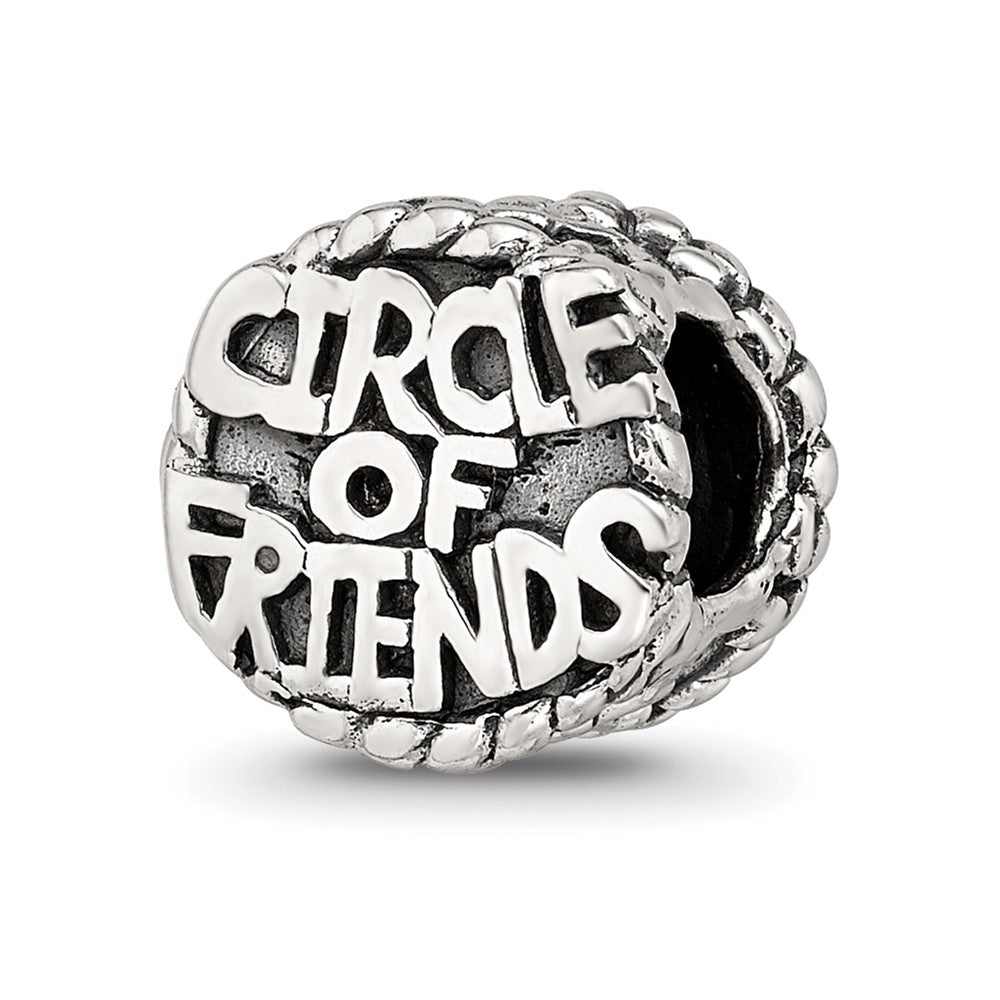 Sterling Silver Reflections Circle of Friends Bead, 10 x 10 mm