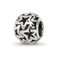 Sterling Silver Reflections Cutout Stars Bead, 9.09 x 8.18 mm