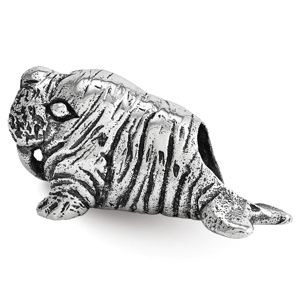 Sterling Silver Reflections Walrus Bead, 10 x 17.27 mm