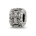 Sterling Silver Reflections Cross Spacer Bead, 9.09 x 7.27 mm