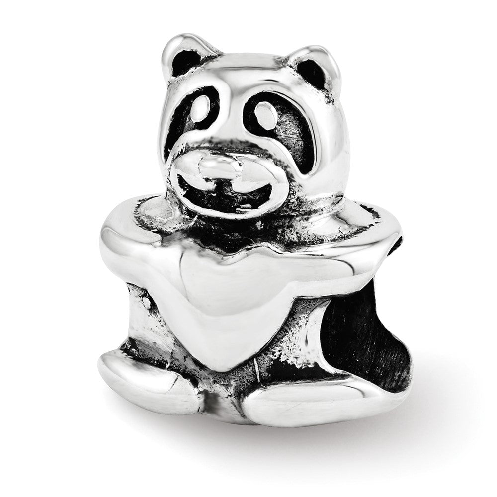 Sterling Silver Reflections Teddy Bear Bead, 10.91 x 9.09 mm