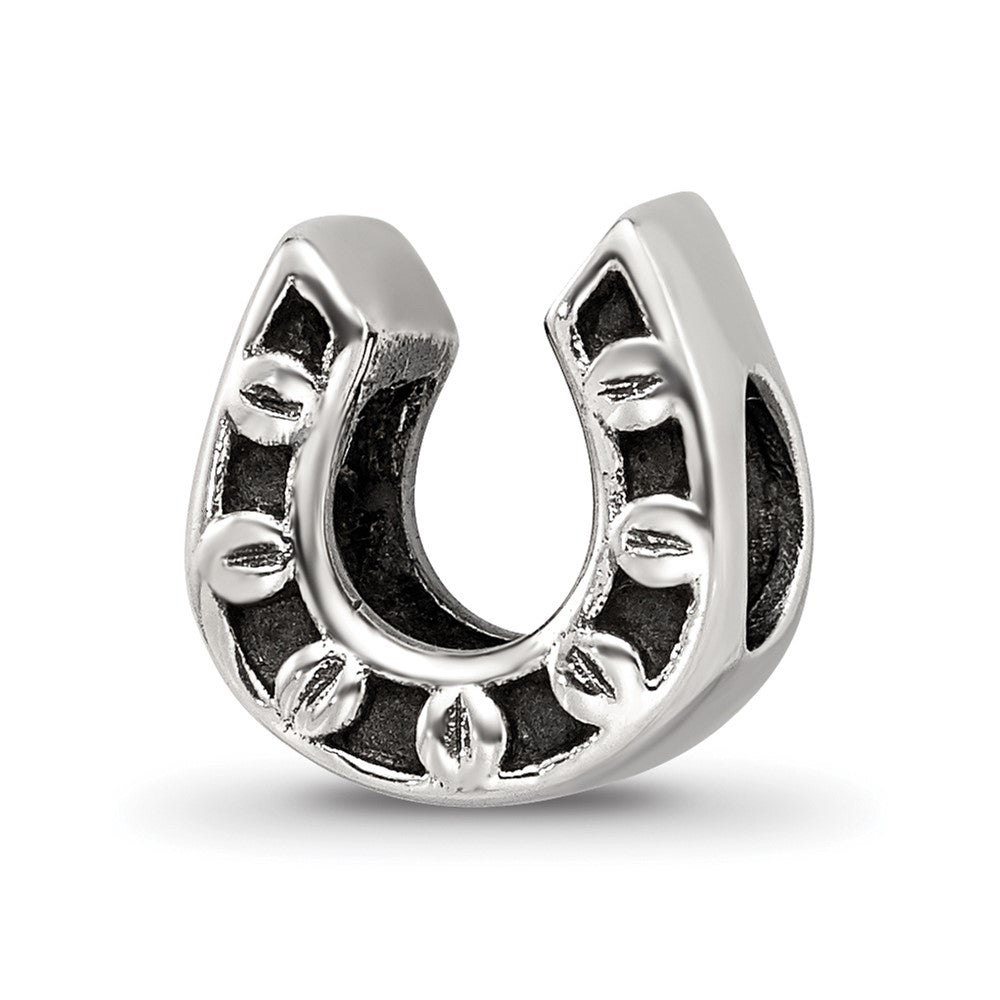 Sterling Silver Reflections Horseshoe Bead, 10 x 10 mm