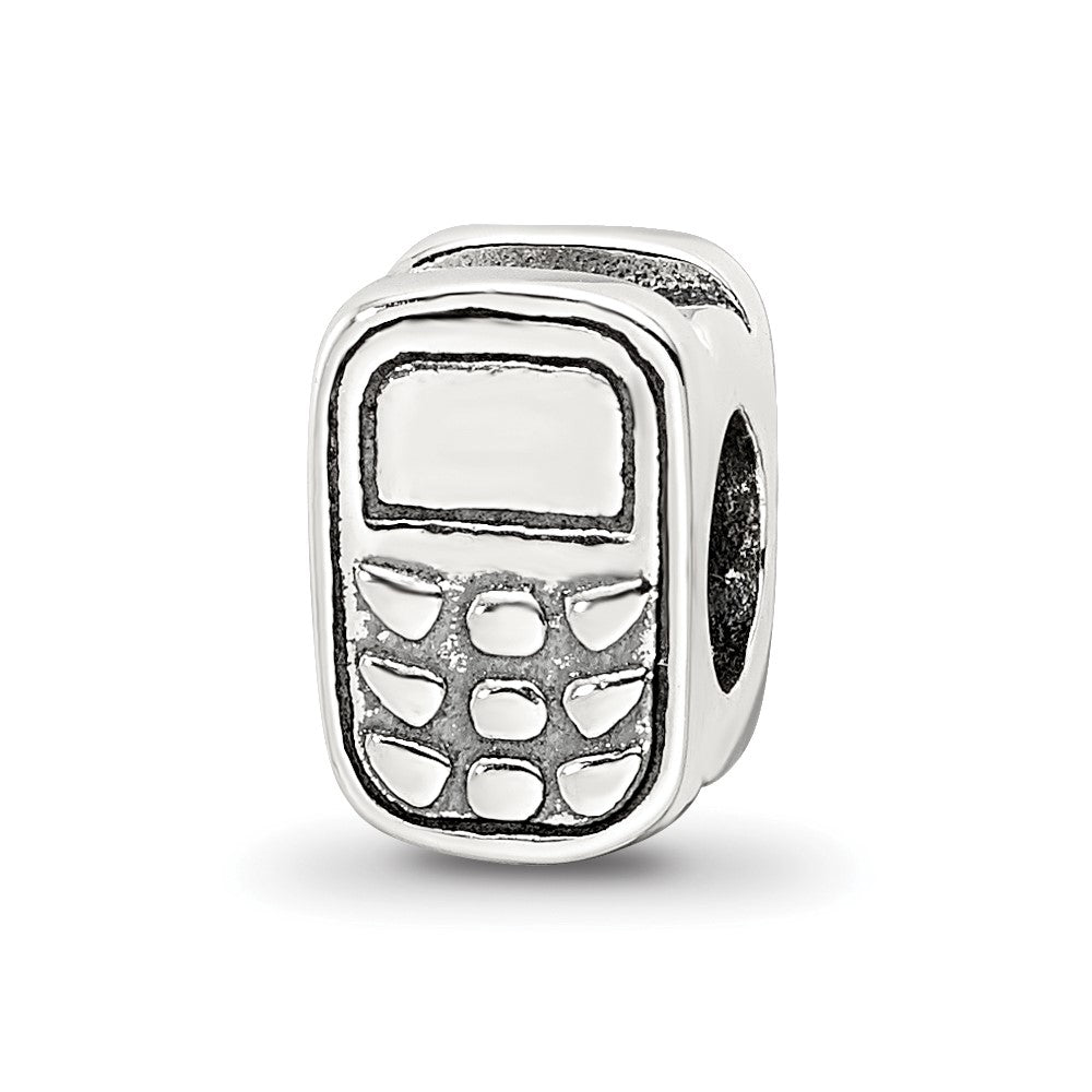 Sterling Silver Reflections Cell Phone Bead, 9.09 x 6.36 mm