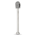 Sterling Silver Reflections Clear Crystal Top Pendant, 41.3 x 5.7 mm