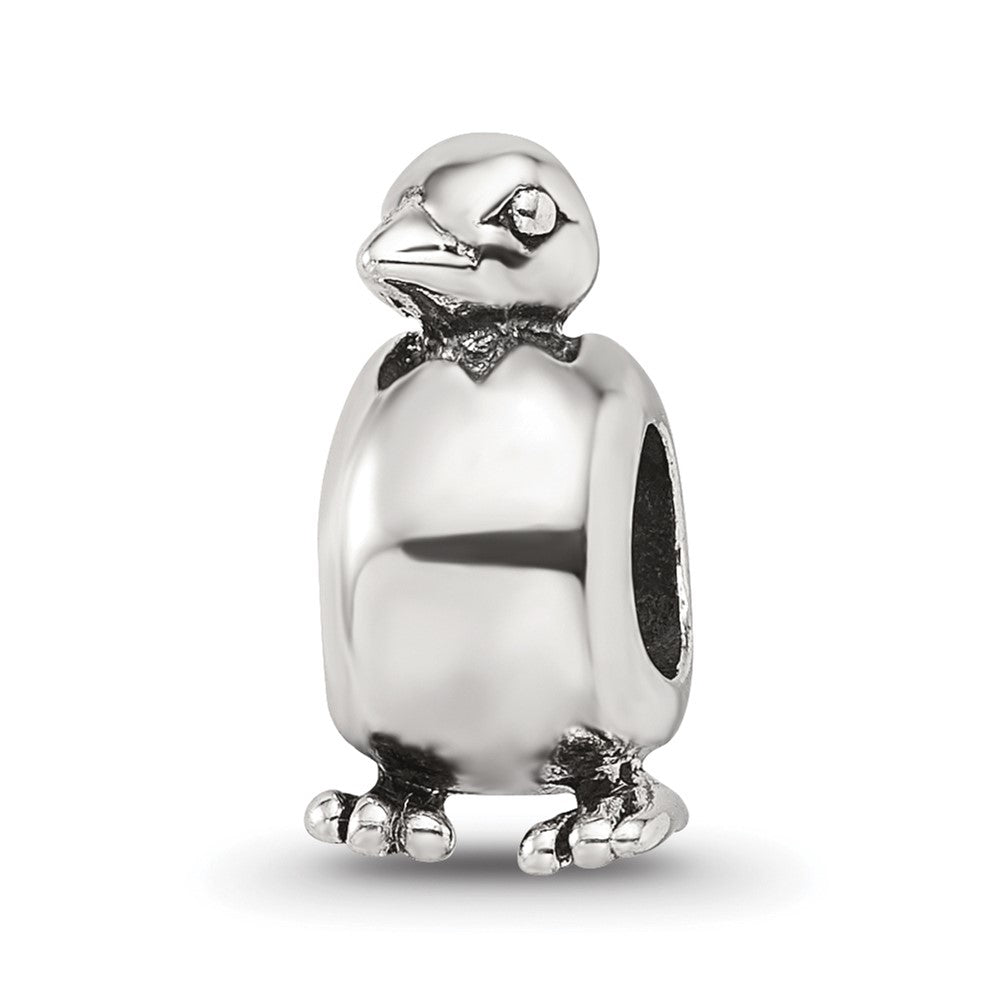 Sterling Silver Reflections Baby Bird in Egg Bead, 11.82 x 6.36 mm