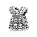 Sterling Silver Reflections Ruffled Dress Bead, 10.6 x 9.4 mm