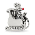 Sterling Silver Reflections Enameled Rudolph in Sleigh Bead, 11.4 x 11.7 mm