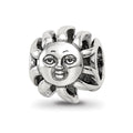 Sterling Silver Reflections Sun with A Face Bead, 10.5 x 9.5 mm