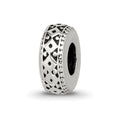 Sterling Silver Reflections Antiqued Bali Gripper Bead, 10.5 x 4.2 mm, 1.64 g